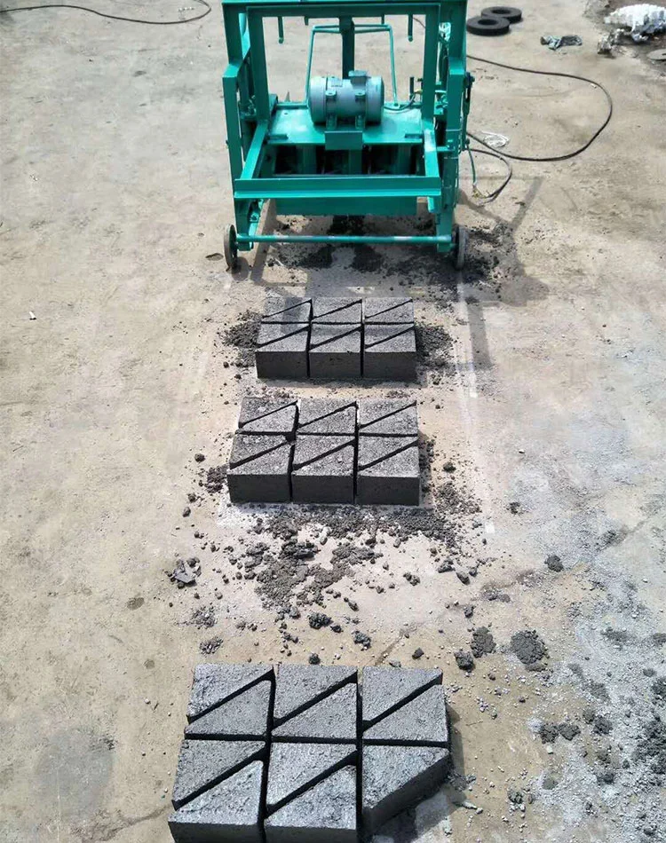 Electric Diesel Engine Manual Solid Concrete Hollow Brick / Block Making Machine for Sale