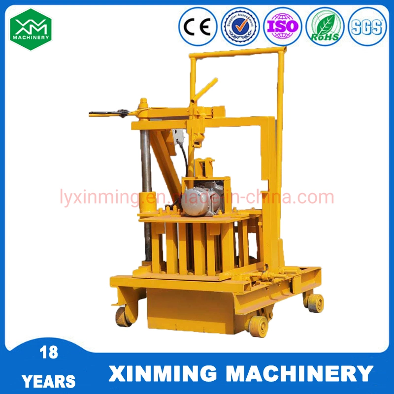 Electric Movable Type Qmr2-45 Concrete Cement Hollow Solid Interlocking Block Making Machine for Construction